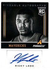 2013-14 Panini Pinnacle Ricky Ledo RC AUTO NBA Dallas Mavericks