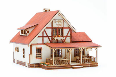 YoungModeler A Cafe at a Whistle Stop Desktop Wooden Model Kit