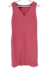 Talbots Shift Dress Women's Size 4 Pink Tweed Sleeveless Lined V-Neck Zip NWT