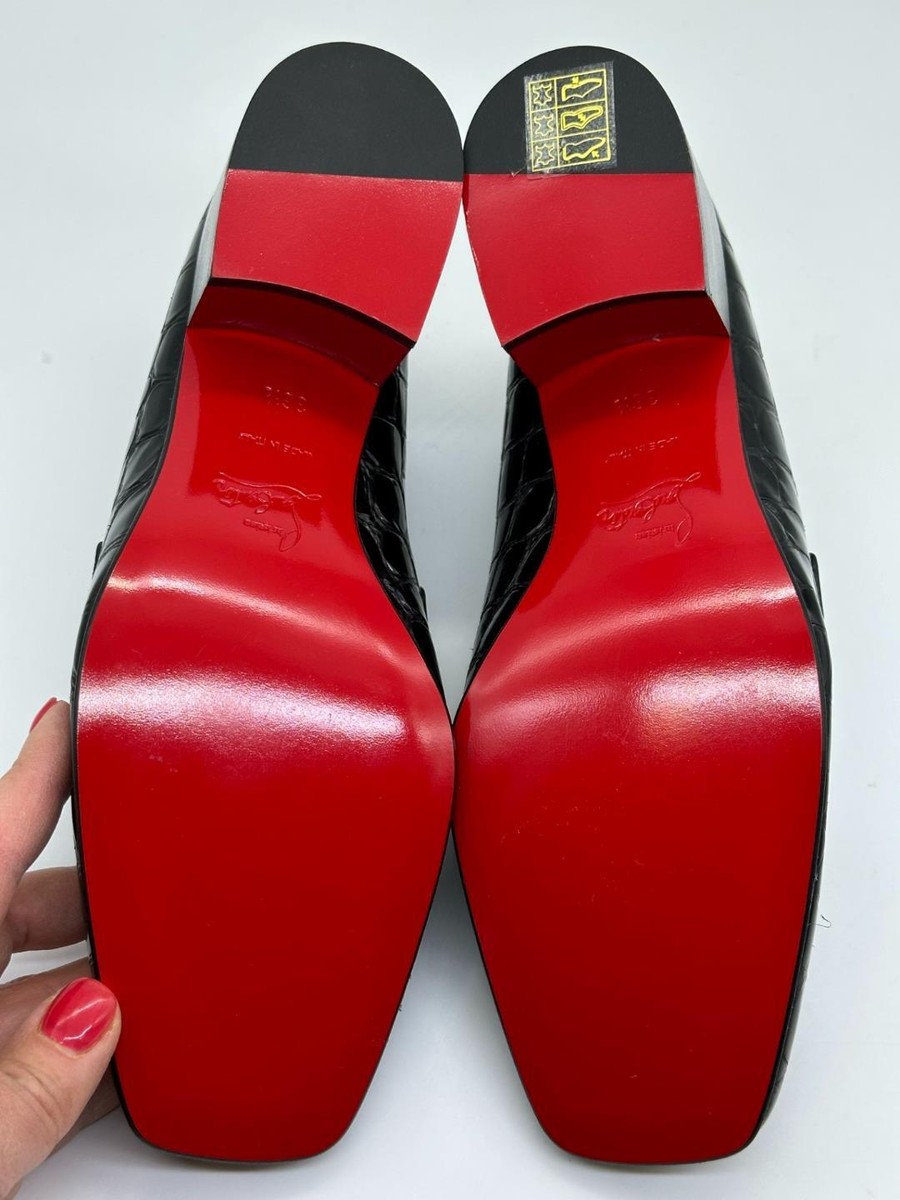 【送料&関税込】Christian Louboutin Loafer Mj Moc 50 MJ Moc leather loafers in black - Christian Louboutin