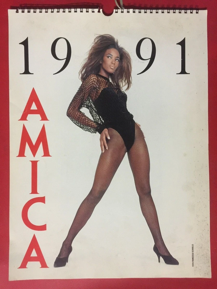 CalendarioCalendar sexy AMICA 1991 - NAOMI CAMPBELL K.ALLEN BARBUSCIA  HARTMANN | eBay