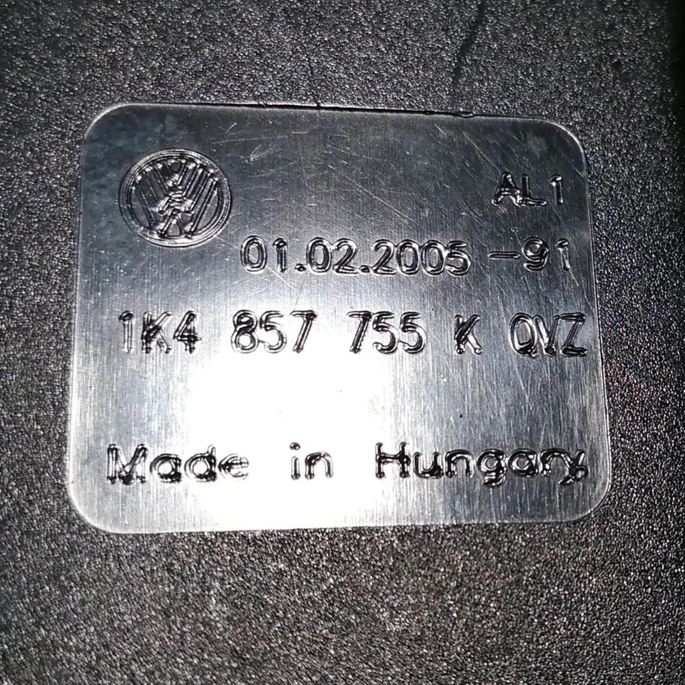 1K4857755K Front Seatbelt Buckle Volkswagen Golf V 2005 Foto 3 de 3