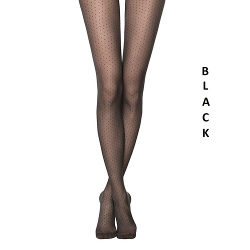 Collant transparent style pois Conte Perla Lycra 20 den bonneterie bronze moc... - Picture 5 of 10