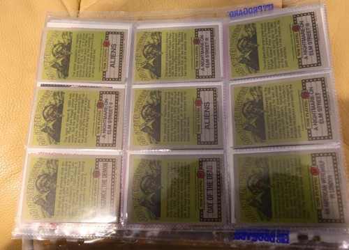 FRIGHT FLICKS 1988 TOPPS COMPLETE SET 90 TRADING CARDS + 11 STICKERS MANY FILMS - Foto 12 di 22