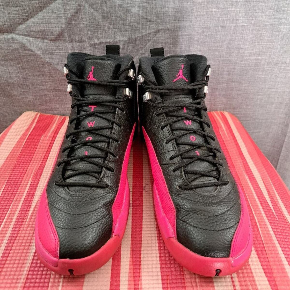 Nike Air Jordan 12 Retro Black Pink 2017 Flu Game 510815-026 Nike Air Jordan 12 Retro Black Pink 2017 Flu Game 510815-026