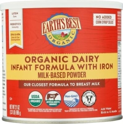 Earth's Best Organic Infant Formula 12/07/2026