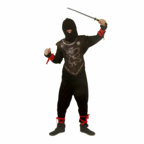 Costume Ninja Rosso Drago Per Bambino - Set Completo Samurai Carnevale Widmann
