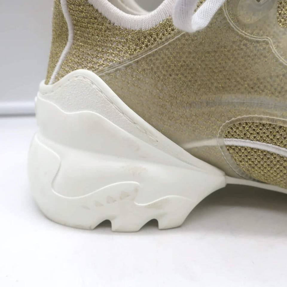 Christian Dior D-Connect Sneakers Gold Technical Knit Size 37.5 - Image 3 of 4