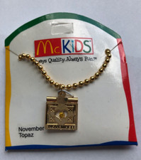 McKids Jewelry November Birthstone 14  Necklace With Movable Pendant New on Card