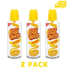 (3 pack) Easy Cheese Cheddar Cheese Snack, 8 oz