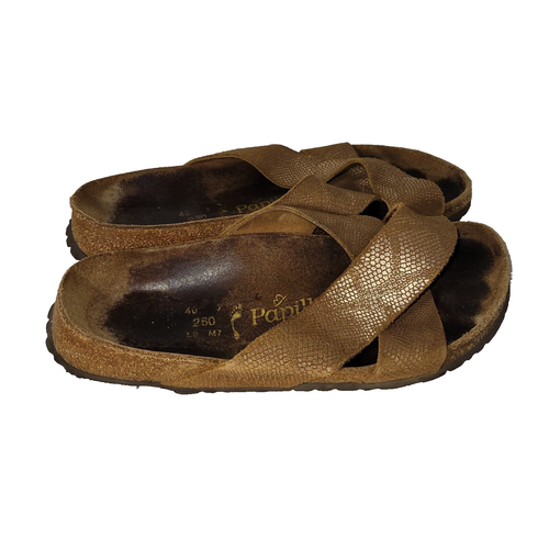 Birkenstock Sandals Shoes Womens Size 9 Brown Beach Pool Summer Hippy Papillo