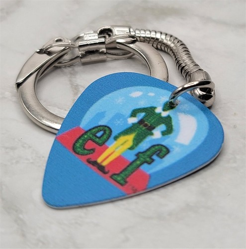Elf the Movie Snow Globe Guitar Pick Key Chain - Picture 2 of 3