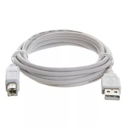 CABLE ESCÁNER IMPRESORA ALTA VELOCIDAD USB 2.0 A B 15 PIES PARA HP CANON EPSON Blanco - Imagen 1 de 3
