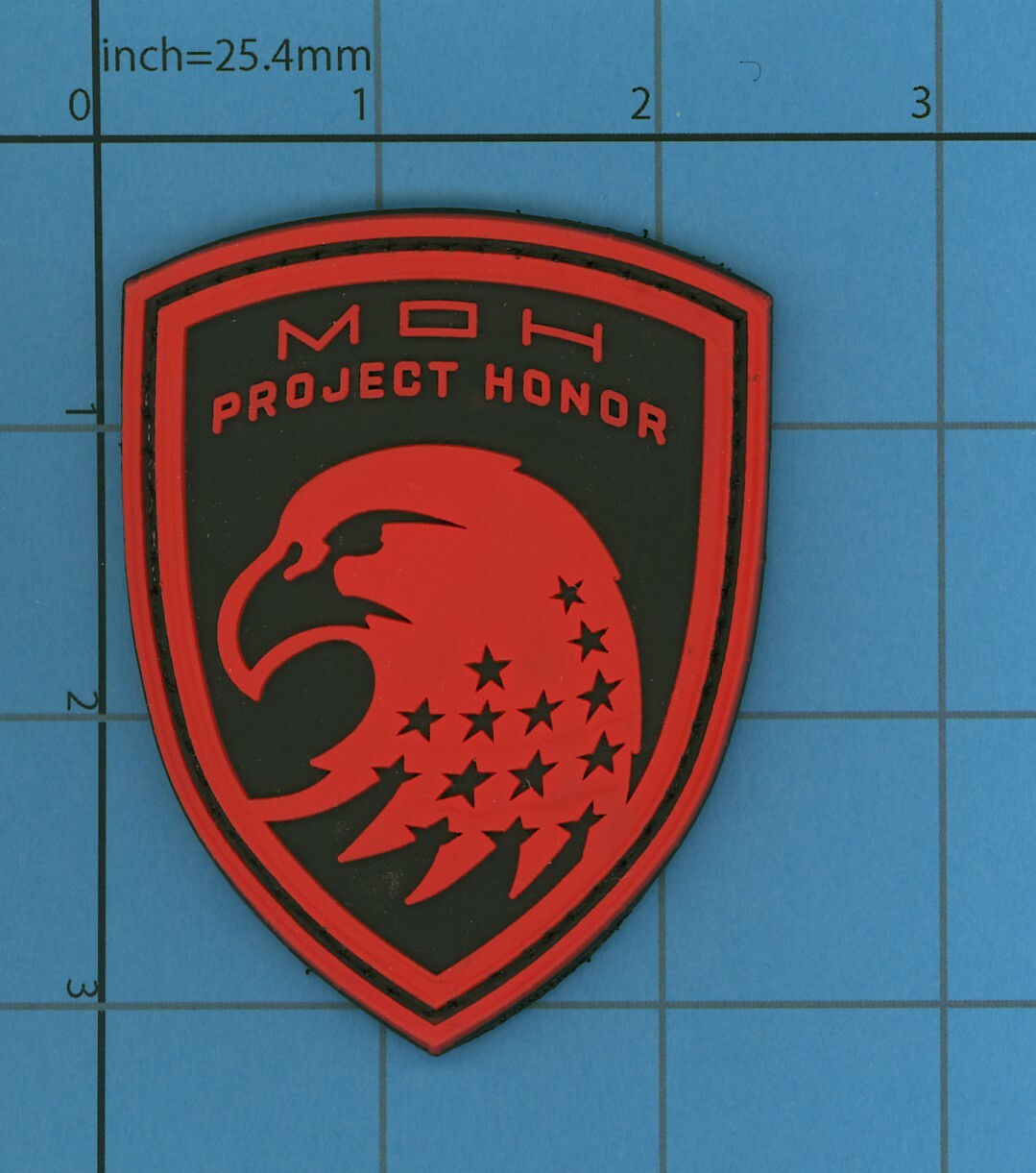 Red PVC Eagle Army Tactical Patch for Medal of Honor MOH MBSS AOR1 Gear and Apparel
