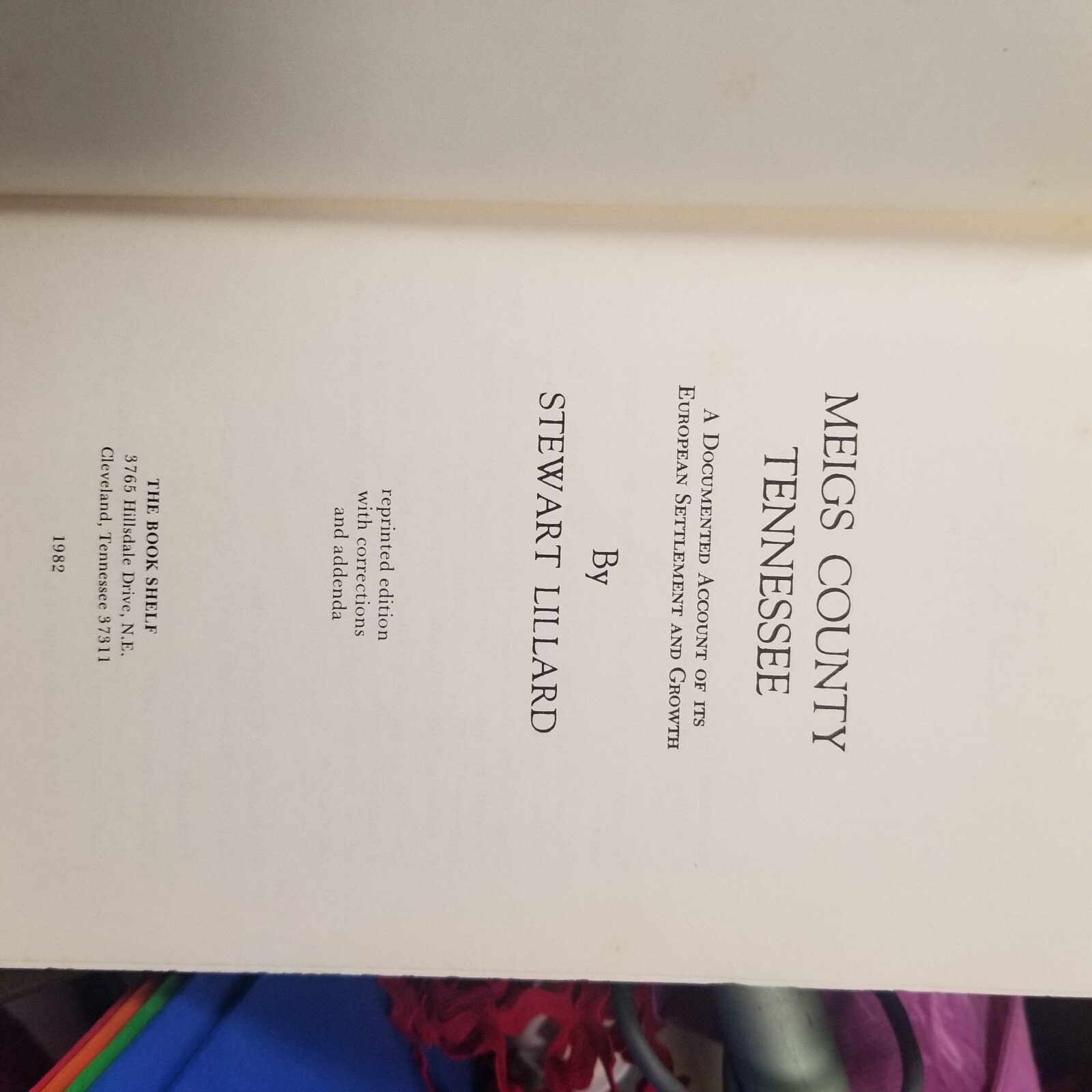 History Meigs County, Tennessee Documentation Stewart LILLARD sign # Copy 