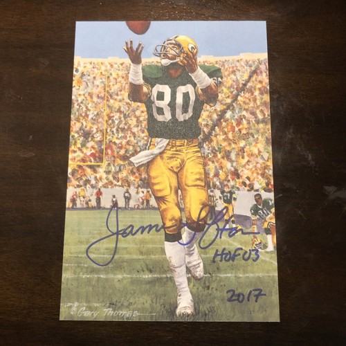James Lofton Signed Goal Line Art Card GLAC Autographed w/HOF Packers JSA S08144