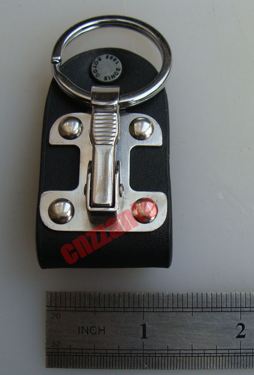 Genuine Leather Stainless steel Detachable Key chain Belt Clip ring holder KC042 eBay