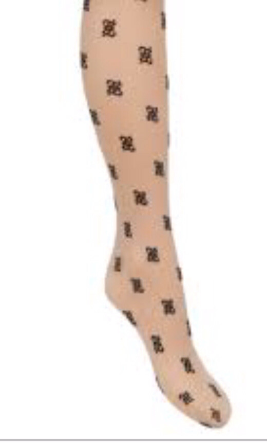 Fendi Karligraphy Tights Sz S NWT Nude UK