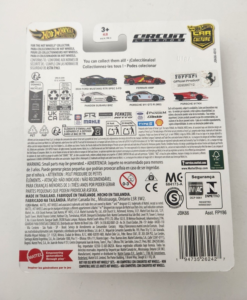 Hot Wheels Ferrari 499P JBK66 0/5 - 2025 Car Culture