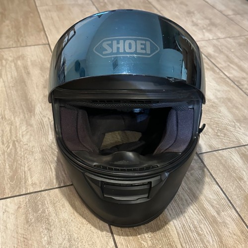 Shoei Rf-1100 Motorcycle Helmet Small Matte Black Metallic Blue Shield - Picture 7 of 17