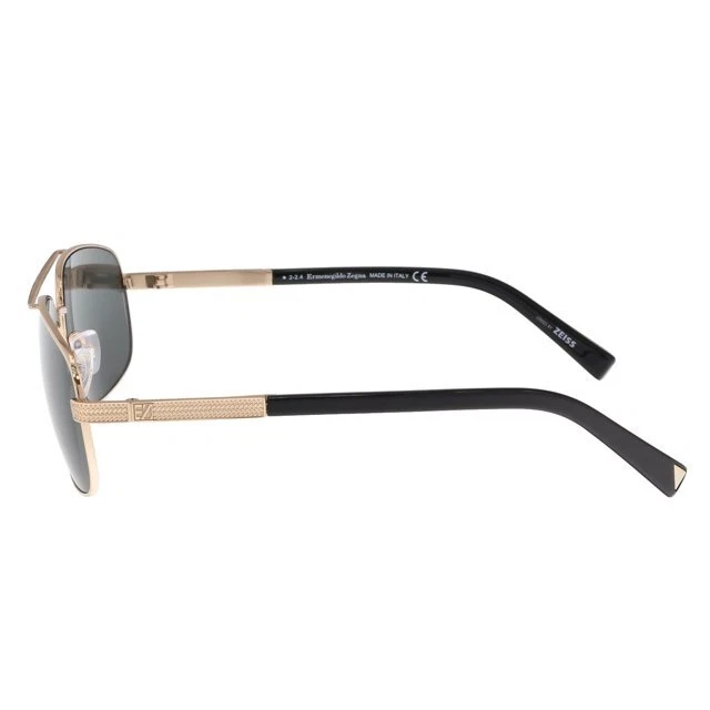 Gafas de sol para hombre Ermenegildo Zegna EZ0012 28N dorado rectangular verde 61-16-140 mm Foto 3 de 4