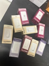BRAND NEW LOT OF VARIOUS LUTRON DIMMERS, SWITCHES AND MOTION SENSORS - LOT OF 10