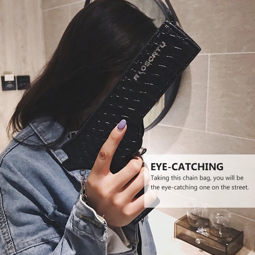 1 Pc Waterproof Attractive Single Shoulder Bag Chic Fashionable Pouch (Black) - Picture 6 of 12