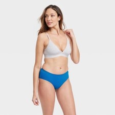 Auden 5pk Seamless Hipster Underwear Womens Small Stretch Blue