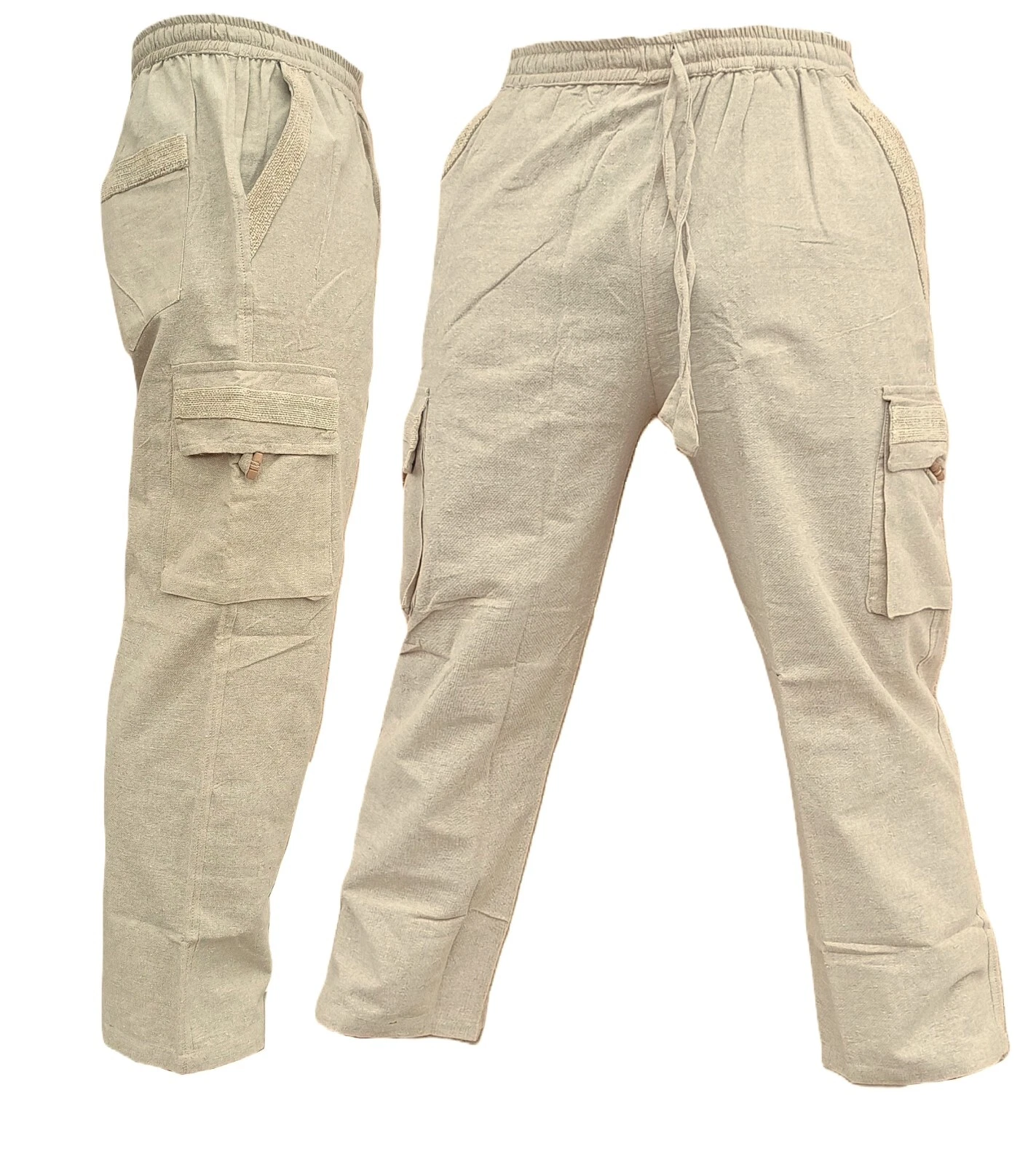 Organic Hemp & Flax Men's Boho Cargo Combat Travel Casual pyjamas Pants Trousers
Opens in a new wind