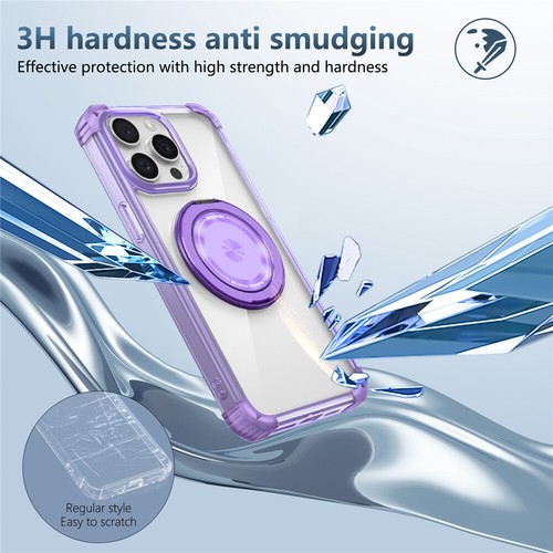 For iPhone 16 15 14 13 12 Pro Max Plus Shockproof Magnetic Case Ring Stand Cover - Picture 46 of 78