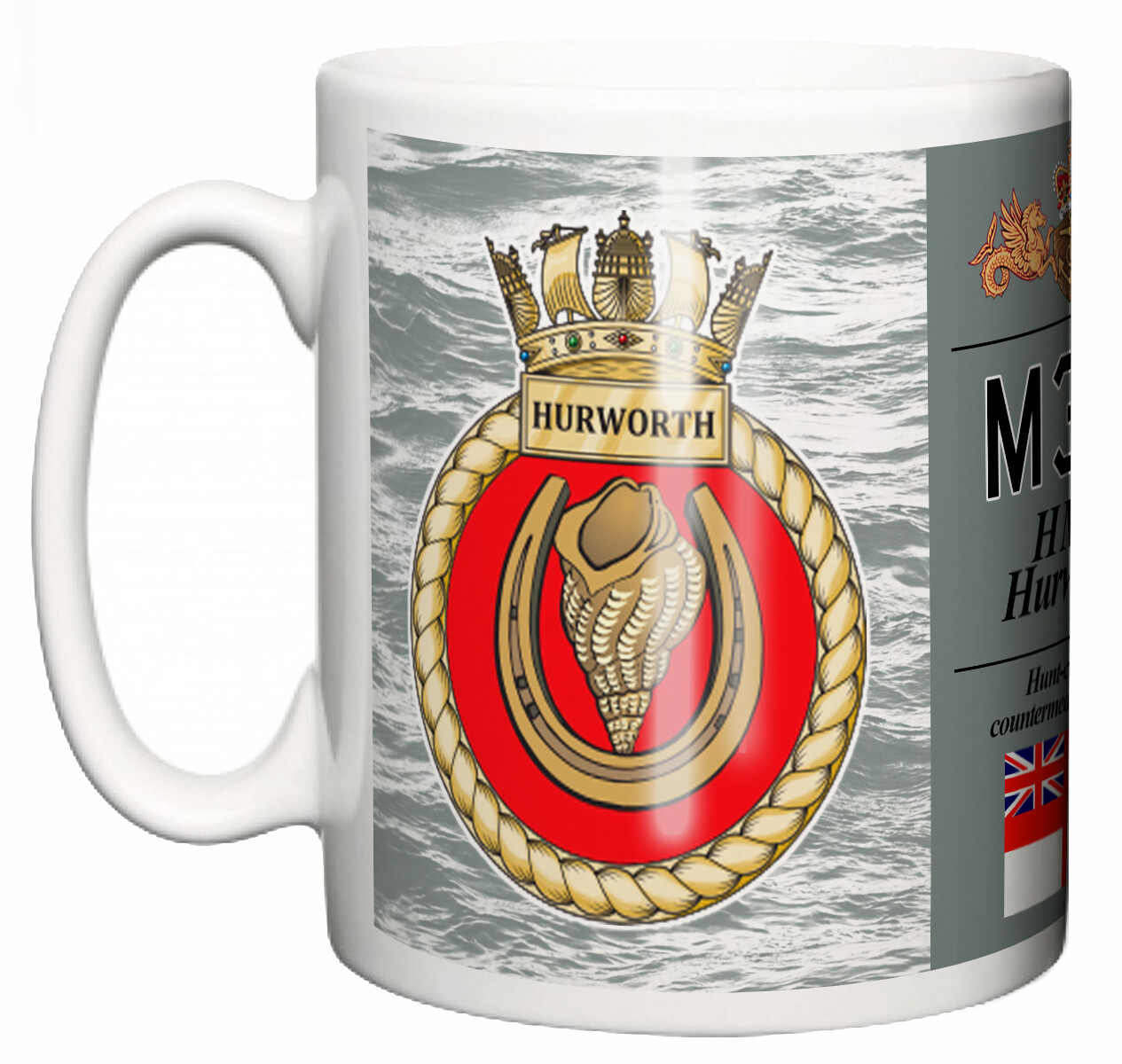 caza clase mina contramedidas banderín M34 Royal Navy HMS Middleton Taza