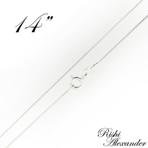 Sterling Silver BOX Chain Necklace Thin .7mm 012 Gauge 925 Italy Italian Jewelry - Picture 4 of 10