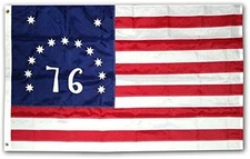 3x5 Embroidered Bennington 76 Flag 1776 220D Sewn Nylon Flag 3'x5' Grommets