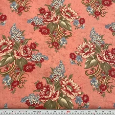 Florals on Pink Unbranded Cotton Craft Fabric by the HALF YARD