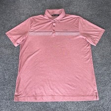 Travis Mathew Polo Shirt Mens XL Red Pima Cotton Golf Short Sleeve Casual Top