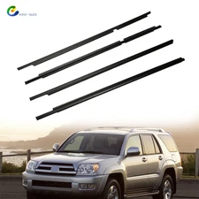 For Toyota 4Runner 2003-2009 4PC Front Rears Door Belt Molding Weatherstrip Kit
