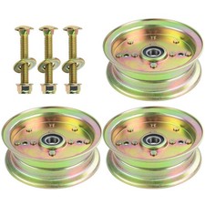 3 PCS 589766102 Flat Idler Pulley Replacement For Husqvarna Z246 RZ4623 Tractors
