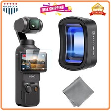 K F Concept 1.2X Anamorphic Lens for DJI Osmo Pocket 3 4 Blue Streak Cinematic