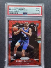 2019-20 Panini Prizm Ruby Wave #271 Mfiondu Kabengele Rookie Card RC PSA 9 F7. rookie card picture