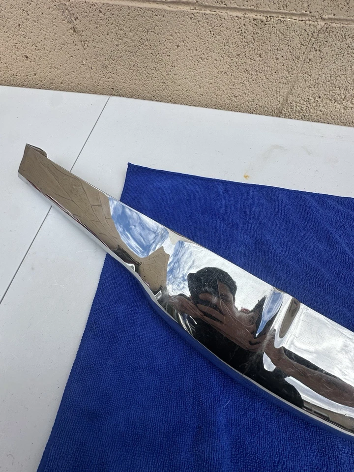 1953 Chevy Bel-Air Rear Middle Bumper Bar ORIGINAL-USED-CHROME - Image 4 of 4