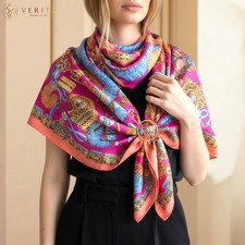 RARE HERMES Silk Scarf "Sous l'Egide de Mars" Carre 90 designed by Pierre Marie