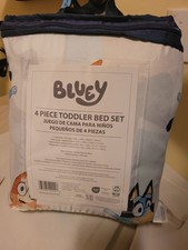 Crib Mattress BLUEY Comforter 4 piece Set.