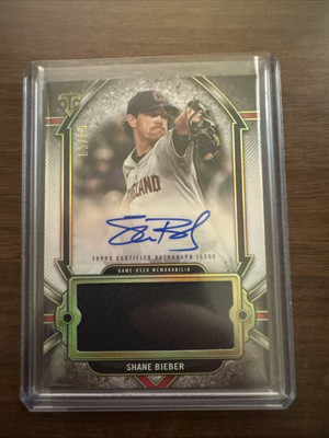 2024 TOPPS TRIPLE THREADS SHANE BIEBER #AJR-SB AUTO JUMBO JERSEY RELIC SP 66/99