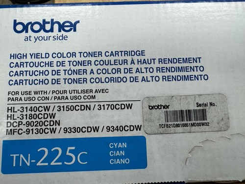 Brother Genuine TN-225C Cyan High Yield Toner Cartridge Ink NEW - Picture 3 of 4