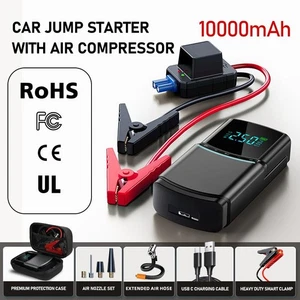 EVA 10000mAh Car Emergency Multifunctional Jump Starter and In-Car Air Pump