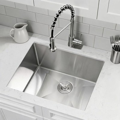 23'' Undermount Bar Sink, Bar Prep Kitchen Sink Stainless Steel Single Bowl Sink