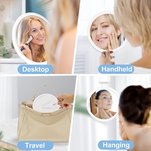 Magnifying Handheld Mirror Double Sided, 1X 20X Magnification Hand Mirror, Tr... - Picture 4 of 7