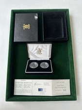The Royal Mint 2005 & 2006 Gold Proof Half-Sovereign Set Box only COA & Caps Inc