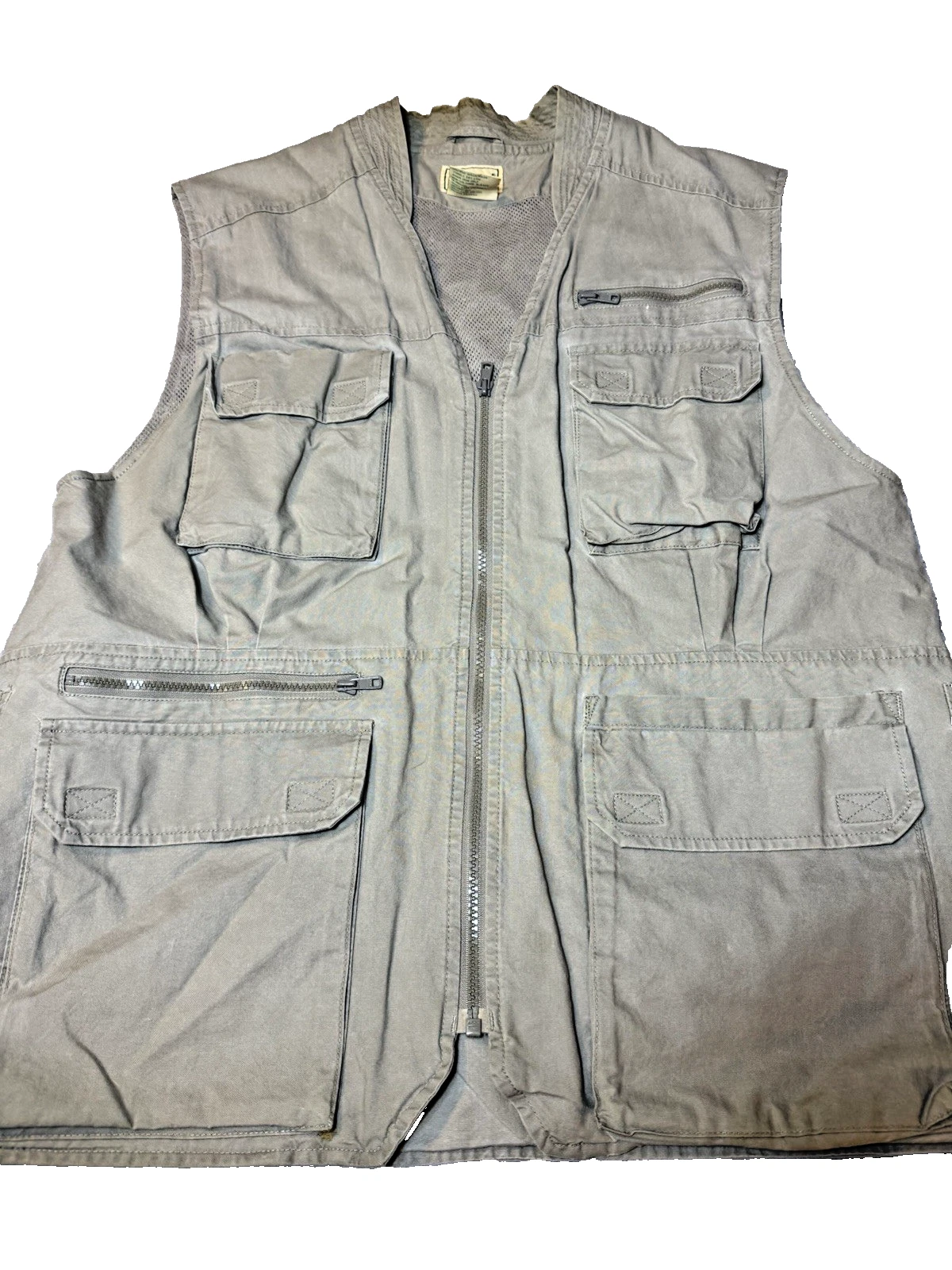 Vintage LL Bean Tropic Weight Fly Fishing Vest Mens L Tan Mesh Outdoor Sportsman