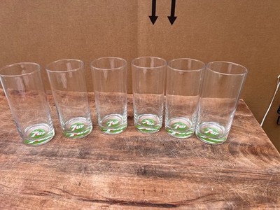 7UP, 7-UP GLAS, 7 UP, 6X, EINWANDFREI, NOS, UNBENUTZT